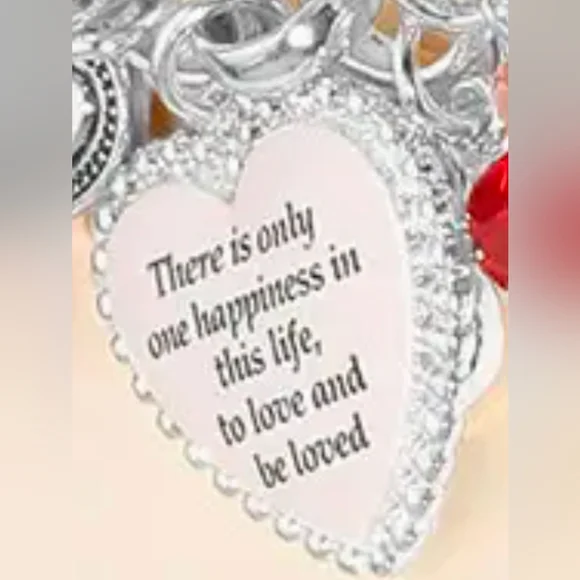 Inspirational Engraved Affection Love Kindness Heart Charm Bracelet - Picture 7 of 10